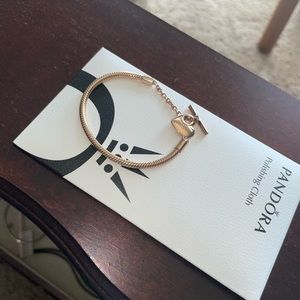 Pandora Rose Gold interlocking heart bracelet